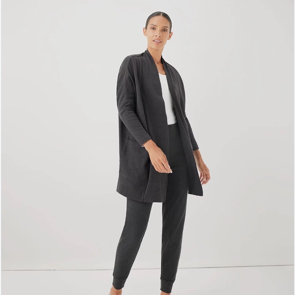 Pact Dark Grey Airplane Cardigan